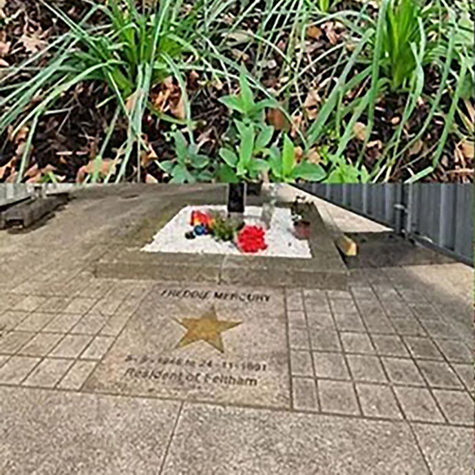 Freddie Meercury Feltham Memorial stone