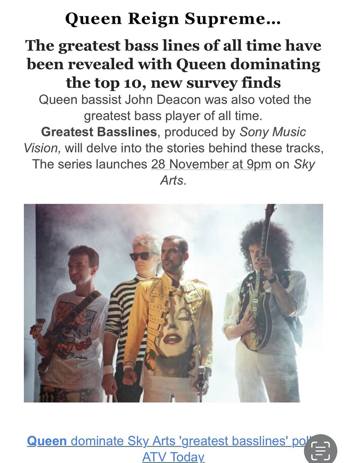 Brian May - Queen - greatest bass lines of all time