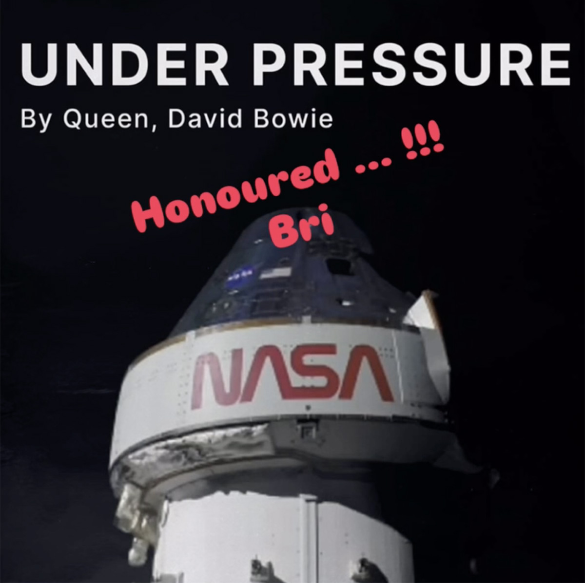 Brian May - Under Pressure - Artemis wake up song