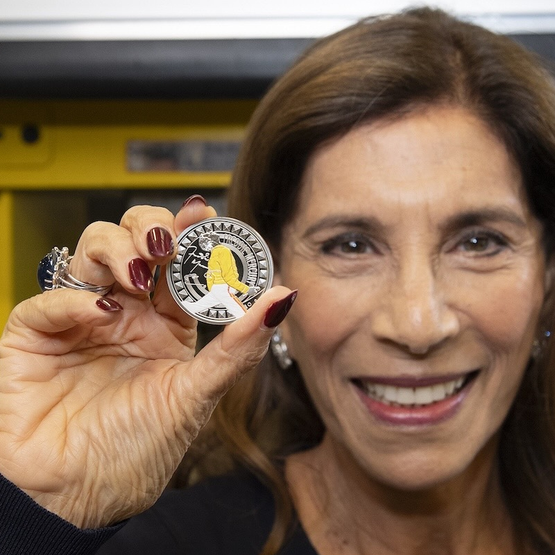 Freddie Mercury Coin held by sister Kashmira
