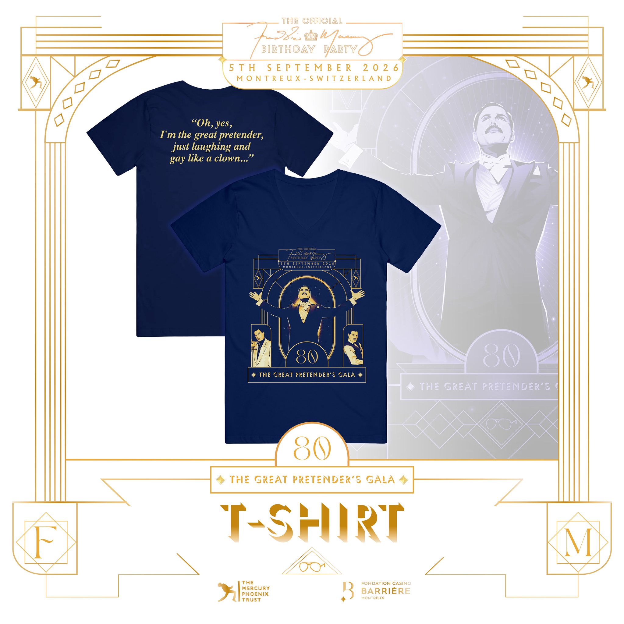 Freddie Mercury 80th Birthday T-Shirts
