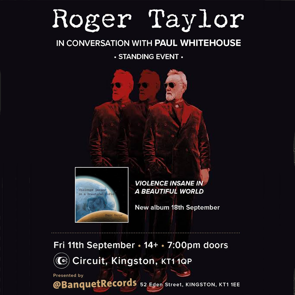 Roger Taylor Launch Event Poster