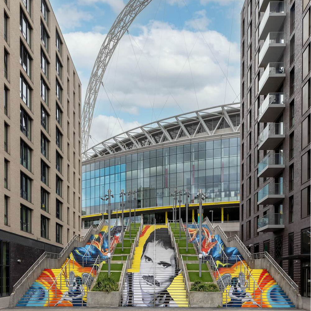 I'm Freddie Mercury Mural by Frank Styles at Wembley